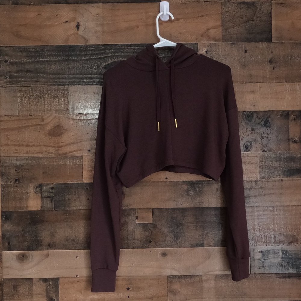 Gymshark Whitney Simmons Recovery Hoodie Cropped Size Small Burgundy